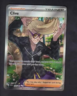 Clive 227/091 Ultra Rare Paldean Fates Pokemon Near Mint - Image 1