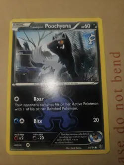 TEAM AQUA'S POOCHYENA 16/34 DOUBLE CRISIS POKEMON LP - Image 1