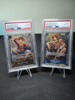 Lot of PSA 10 Ace, & Luffy Tin Set Volume 2 Promos - Image 1
