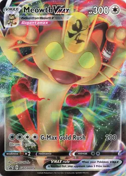 SWSH: Sword & Shield Promo Cards Meowth VMAX #SWSH005 - Image 1