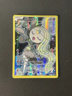 Pokemon TCG Meloetta XY120 Black Star Promo Holo Card LP Condition - Image 1