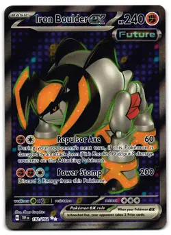 Iron Boulder ex 192/162 - Temporal Forces Ultra Rare Pokemon TCG - LP Card - Image 1