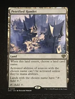 MTG Secrets of Strixhaven Petrified Hamlet 0259 NM Rare - Image 1