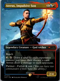 MTG SkeenAB Atreus Impulsive Son BORDERLESS from SLD. NM. - Image 1