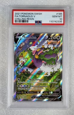 Tornadus V 185/198 PSA 10 GEM MT Chilling Reign Alternate Art Pokemon TCG - Image 1