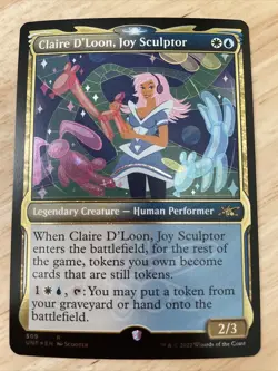 MTG Claire D'Loon, Joy Sculptor Unfinity #509 Showcase GALAXY FOIL Rare NM/M - Image 1