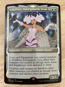 MTG Solaflora, Intergalactic Icon Showcase FOIL #246 Rare Unfinity M/NM - Image 1