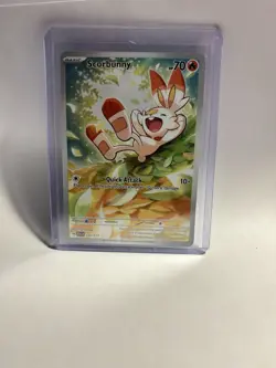 Scorbunny 225/217 IR Full Art Ascended Heroes ME Pokemon Card Near Mint - Image 1