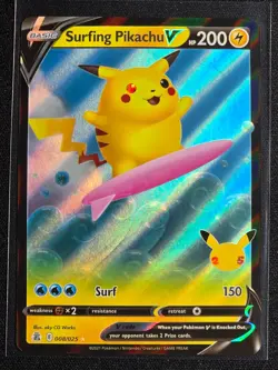 Surfing Pikachu V 008/025 (Ultra Rare) Celebrations Near Mint - Image 1