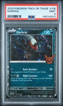 2024 POKEMON TRICK OR TRADE #136 DARKRAI PSA 9 - Image 1