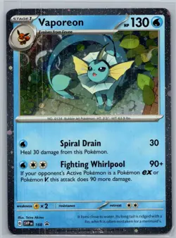 2025 POKEMON SVP EN-SV BLACK STAR PROMO #168 VAPOREON C2 - Image 1