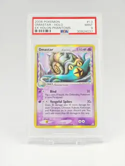2006 POKEMON EX HOLON PHANTOMS #13 OMASTAR-HOLO HOLON PHANTOMS PSA 9 - Image 1