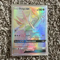Dialga GX Rainbow Rare Sun and Moon Ultra Prism 164/156 Pokemon 2018 NM - Image 1