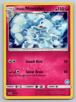 Pokemon TCG Alolan Ninetales SM128/248 SM Black Star Promos Holo LP - Image 1