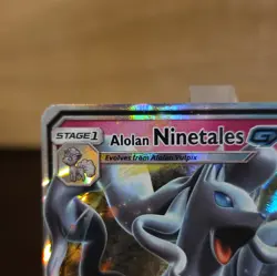 Pokemon TCG Alolan Ninetales GX Ultra Rare Full Art Holo HP 200 132/214 - Image 2