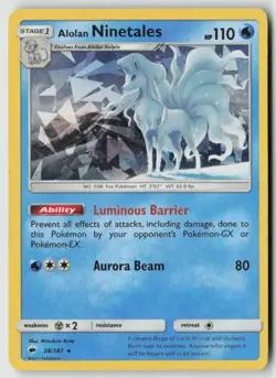Alolan Ninetales (Cracked Ice Holo) 28/147 Holo Deck Exclusives Pokemon MP - Image 1