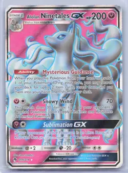 Alolan Ninetales GX 205/214 Ultra Rare Lost Thunder Pokemon Near Mint A945 - Image 1