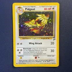 Pokemon Vintage Holo Pidgeot 014/130 Base Set 2 Swirl Wotc 2000 - Image 1