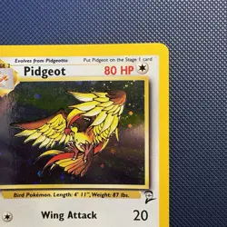 Pokemon Vintage Holo Pidgeot 014/130 Base Set 2 Swirl Wotc 2000 - Image 3