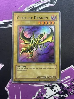 Yugioh Curse of Dragon LOB-066 Super Rare Unlimited NM ORIGINAL PRINT - Image 1
