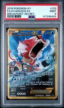 Pokemon Gyarados EX TCG 123/122 XY Breakpoint 2016 Secret Holo Rare Card PSA 9 - Image 1