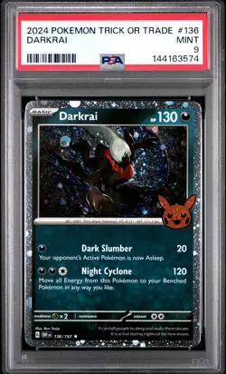 2024 POKEMON TRICK OR TRADE #136 DARKRAI PSA 9 - Image 1