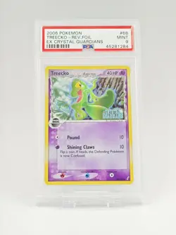 2006 POKEMON EX CRYSTAL GUARDIANS #68 TREECKO-REV.FOIL CRYSTAL GUARDIANS PSA 9 - Image 1
