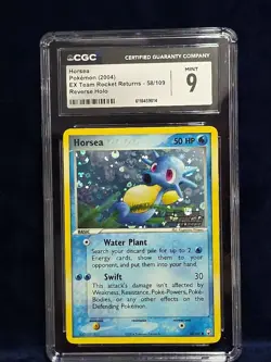 2004 POKEMON EX TEAM ROCKET RETURNS 58 HORSEA-REVERSE HOLO - Image 1