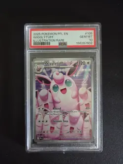 Pokemon 2025 Wigglytuff #105 Phantasmal Flames PSA 10 - Image 1