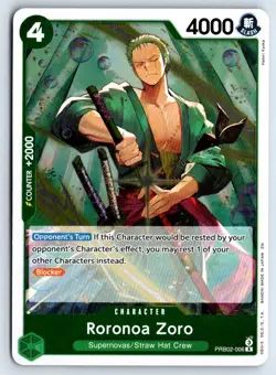 Roronoa Zoro PRB02-006 One Piece Premium Booster -The Best- Vol. 2 Rare NM - Image 1