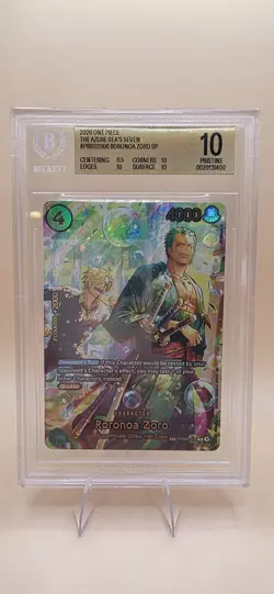 Roronoa Zoro PRB02-006 SP BGS Pristine 10 Azure Sea's Seven OP14 - Image 1