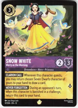 Snow White Merry as the Morning 37/204 Wilds Unknown Disney Lorcana - Image 1