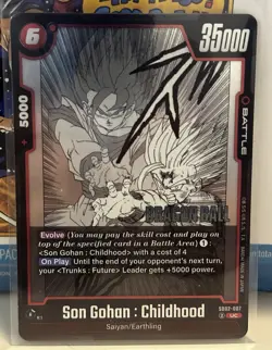 Dragon Ball Fusion World Manga Booster 02 UC Uncommon Card Son Gohan (SB02-007) - Image 1