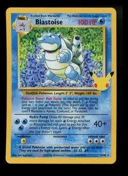 Blastoise 2/102 Celebrations Holo Rare Base Set 25th Anniversary Pokemon Card - Image 1