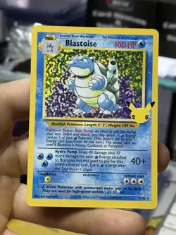 Blastoise 2/102 Celebrations Holo Rare Base Set 25th Anniversary Pokemon Card - Image 3