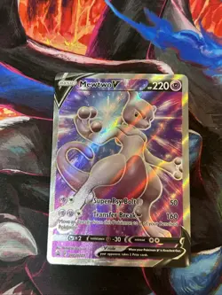 Pokemon Mewtwo V Promo Full Art Holo 2022 English Rare Card - Image 1