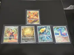 Pokemon TCG 5-Card English Holo Full Art lot with BIG HITS - Image 1