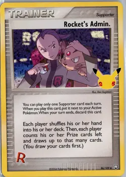 Rocket's Admin. - 86/109 - EX Team Rocket Returns - Pokemon Card LP - Image 1