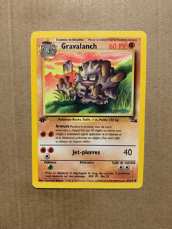 1st Edition FRENCH Graveler 37/62 Fossil Set - Uncommon Pokemon Card - LP - Image 1