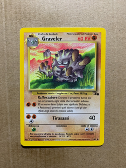ITALIAN Graveler 37/62 Fossil Set - Uncommon Pokemon Card - EXCELLENT - Image 1