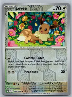 Eevee 050/064 Reverse Holo Shrouded Fable SFA Pokemon Card NM - Image 1