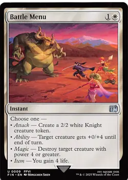 Battle Menu 9 Final Fantasy Magic the Gathering - Image 1