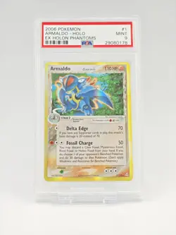 2006 POKEMON EX HOLON PHANTOMS #1 ARMALDO-HOLO HOLON PHANTOMS PSA 9 - Image 1