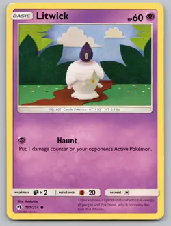 Litwick 101/214 Common Lost Thunder Pokemon HP - Image 1