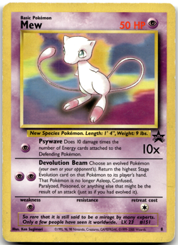 Mew 8 Promo Black Star WOTC Pokemon Card MP - Image 1
