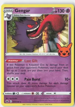 Gengar 057/198 Holo Promo Trick or Trade BOOster Pokemon Holo Near Mint - Image 1