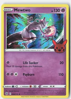 Mewtwo 056/172 Holo Promo Trick or Trade BOOster Pokemon Near Mint - Image 1
