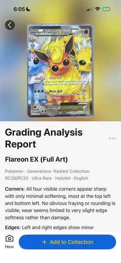 Pokemon TCG Flareon-EX Generations Rc28 Holo Full Art - Image 1