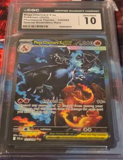 CGC 10 Mega Charizard X EX 125/094 SIR Phantasmal Flames Pokemon - Image 2