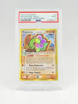 2006 POKEMON EX DRAGON FRONTIERS #4 MEGANIUM-HOLO DRAGON FRONTIERS PSA 9 - Image 1